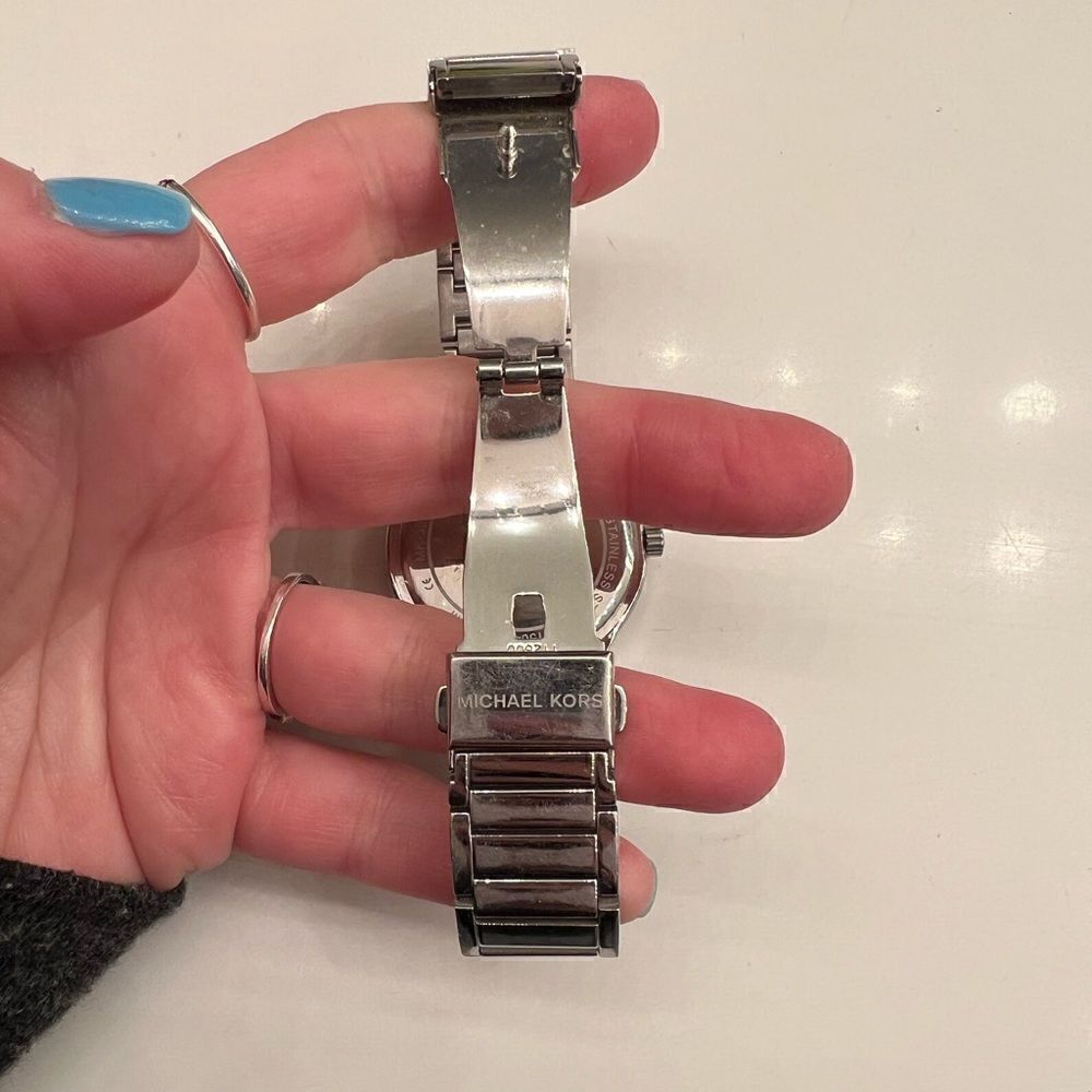 Michael Kors Stainless Steel Blue and Silver Watch - Picture 3 of 6